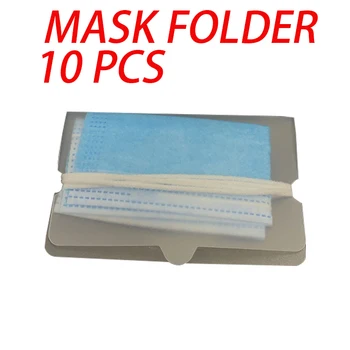 

10pcs Dustproof Mask Folder Container Foldable Face Masks Folder Clip Safe Pollution Disposable Mask Storage Case Mask Box Save
