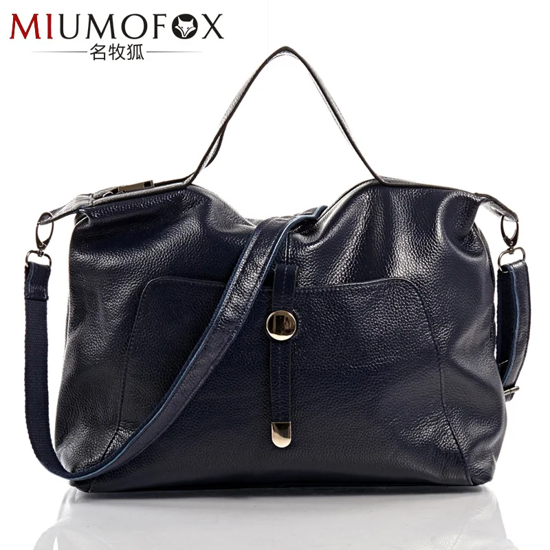 

Ming mu hu Genuine Leather Women's Large Bag Dumpling Bag Fashion Full-grain Leather Shoulder Cross-body Hand Casual WOMEN'S Bag
