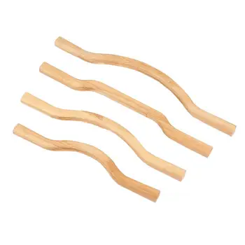 

4Pcs Guasha Scraping Stick Made From Natural Wood Fast Large Area Gua Sha Set For Back Shoulder Neck Waist Leg Massage Tools