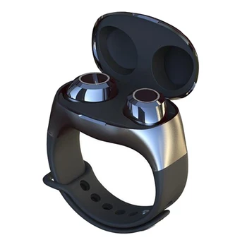 

Tws Wireless Bluetooth Headset Press Wrist Strap Wireless Headphones 5.0 Bluetooth Earphone for IPhone Android Phones