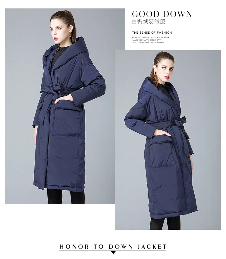 new winter women's wear 90 white feather down jacket, women's loose fitting jacket factory wholesale 8841272