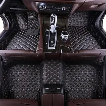 

Leather Custom Auto car floor Foot mat For ford fusion fiesta mk7 s-max ranger explorer 5 Mondeo kuga Edge accessories auto