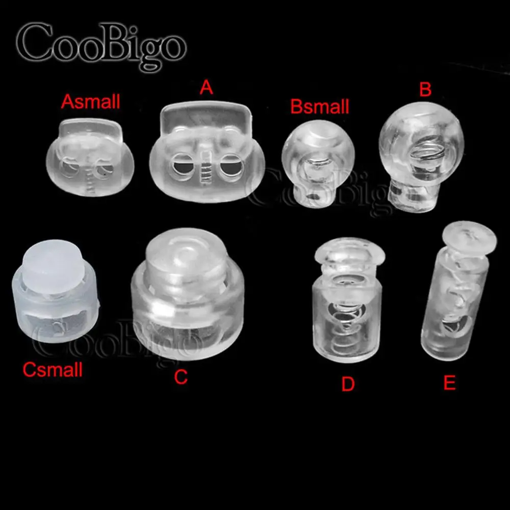 10 Pz/pacco Cavo Di Blocco Toggle Stopper Cavo Di Plastica Fibbia Toggle Clip Indumenti/Zaino Accessori Nero - Foto 14