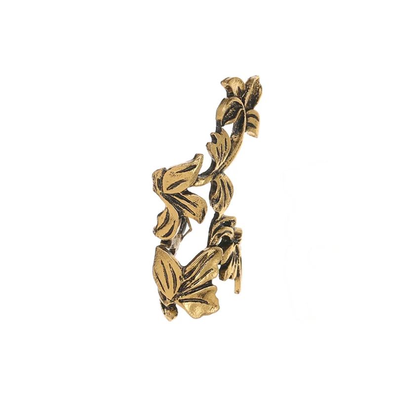 1 шт., винтажные простые серьги-манжеты в форме листа х, не пирсинг, клипсы для женщин и мужчин, панк, маленькие серьги-манжеты из сплава в форме U - Окраска металла: 1553 gold