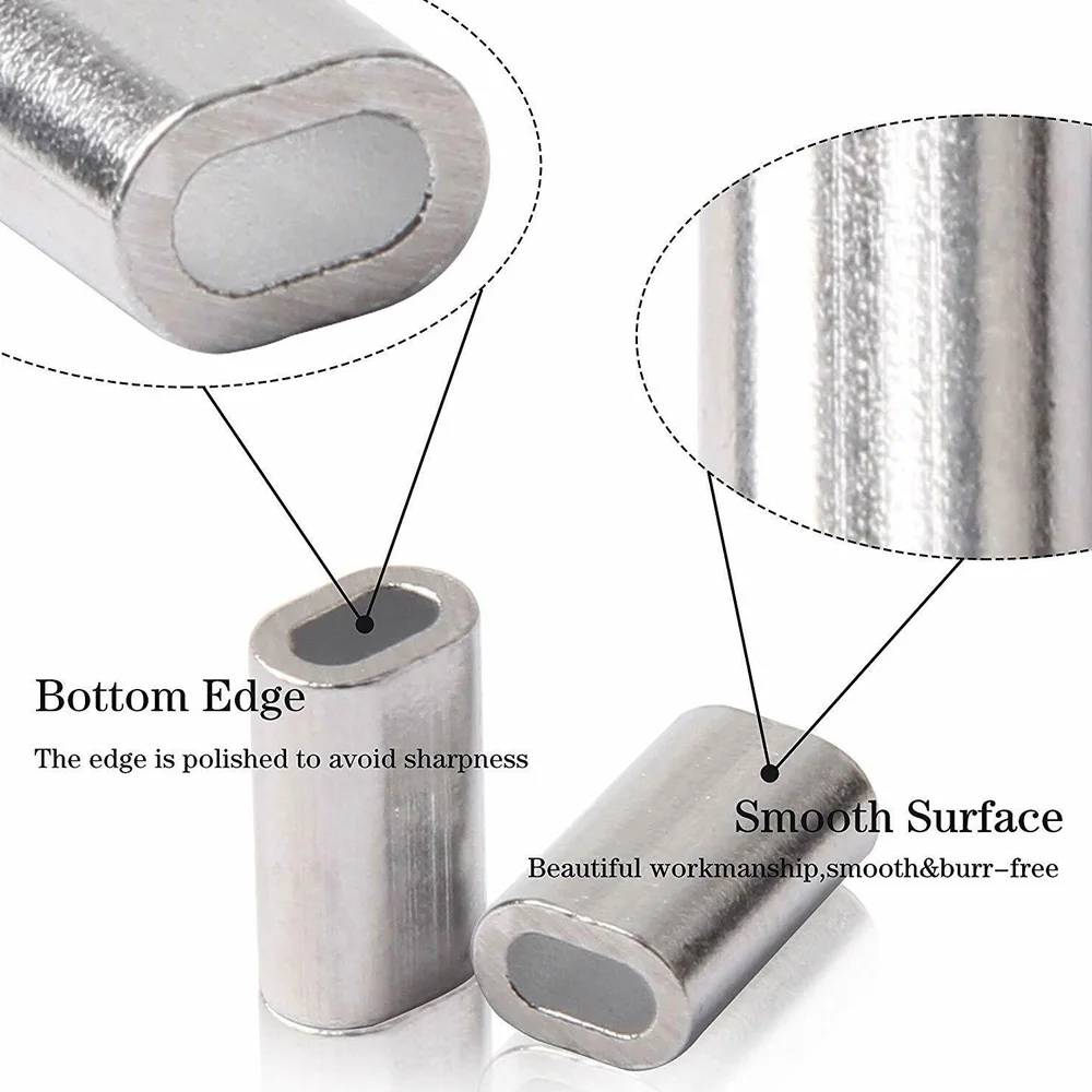 Помпельмус 600 шт./кор. белый овал Алюминий трубки рыбной ловли рыбалки проволочная труба обжимные рукава разъем леска аксессуары