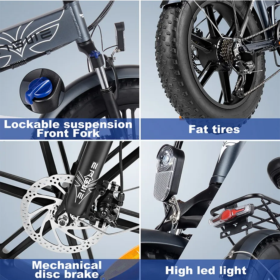 [US STOCK] ENGWE EP-2 Electric bike 48V12.5A 20*4.0 Fat Tire electric Bicycle Aluminum 500W Powerful Mountain Waterproof ebike