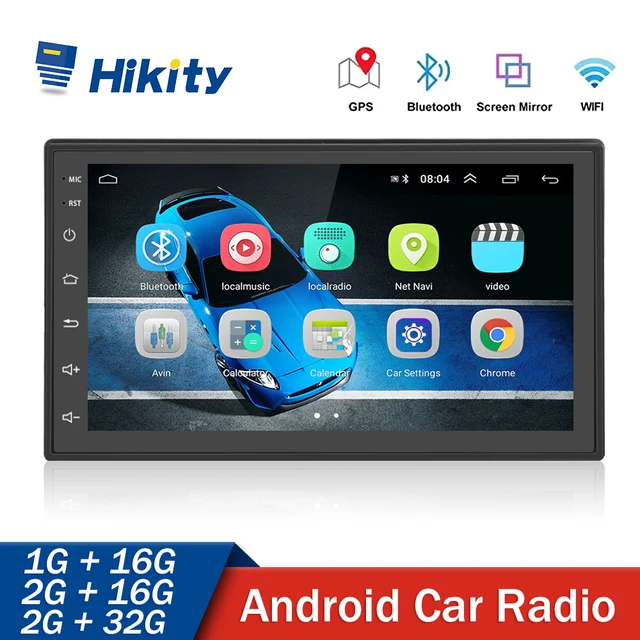 $52.52 Hikity Android Car Radio Stereo GPS Navigation Bluetooth wifi Universal 7'' 2din Multimedia Player for VW Nissian Toyota Kia