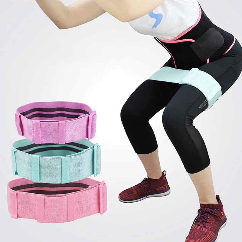 Регулируемый попа бедра Glute Band Сопротивление против скольжения для дома фитнес тренировки XD88