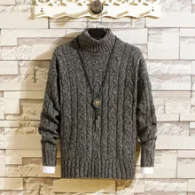 Winter Turtleneck Sweater Men Warm Fashion Solid Color Casual Knit Sweaters Man Sweter Clothes Loose Long Sleeve Pullover Men Winter Turtleneck Sweater Men Warm Fashion Solid Color Casual Knit Sweaters Man Sweter Clothes Loose Long Sleeve Pullover Men