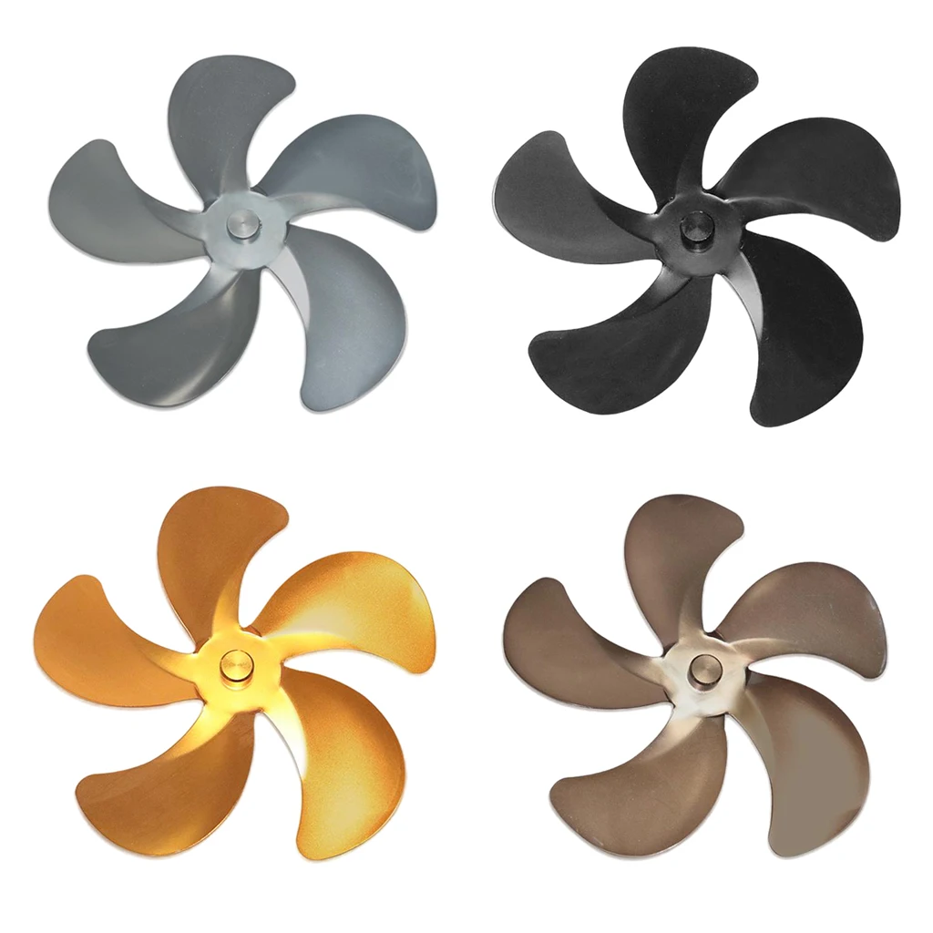 Fireplace Fan Replacement 5 Blades Aluminum Alloy Low Noise Blade