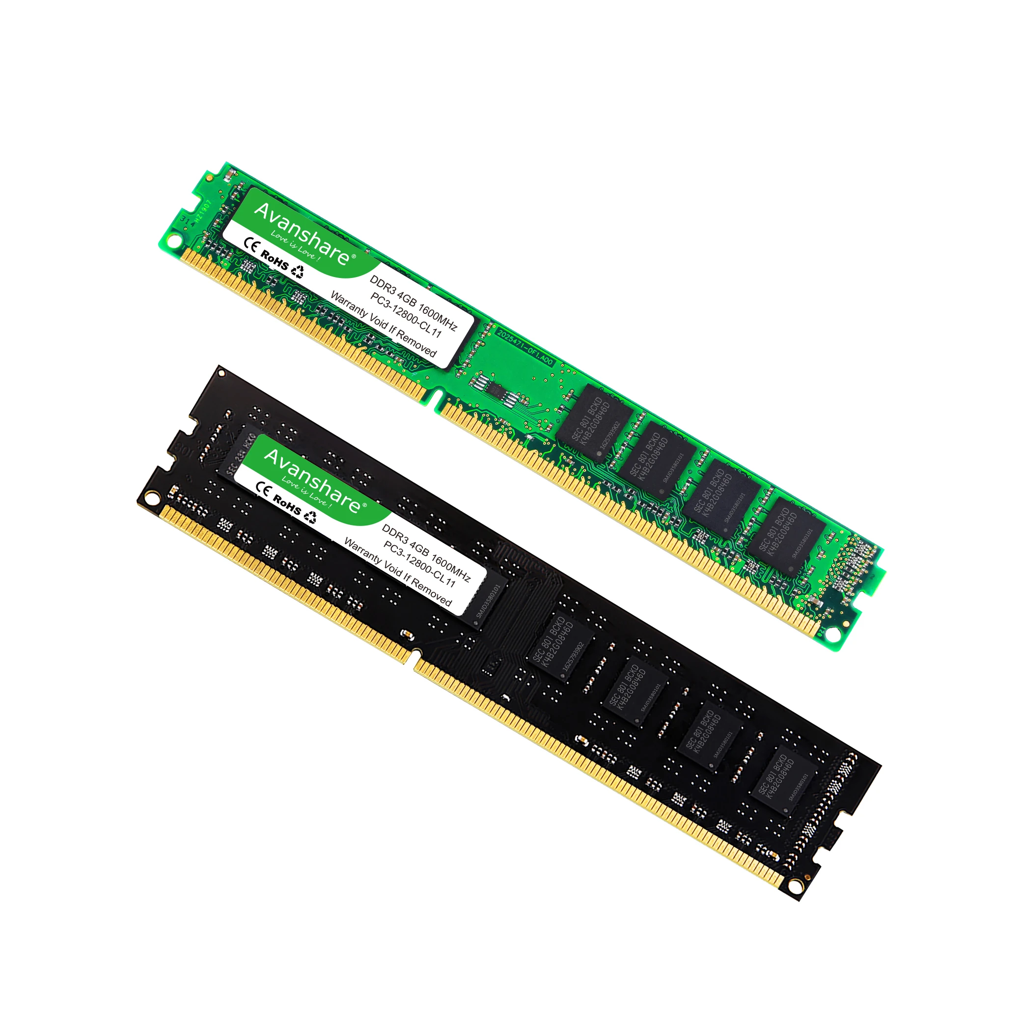 ОЗУ Avanshare DDR3 4 ГБ 8 1333 МГц 1600 и 2 Гб настольная память 240pin 1 5 в DIMM Intel AMD|Оперативная