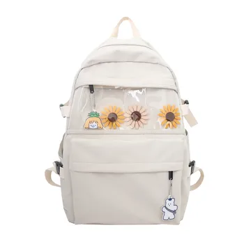 

Jiulin Korean Women's Backpack for Girls Transparent Female School Bags for Teenage Girls Boys Cute Women Backpack 2020 Flowers