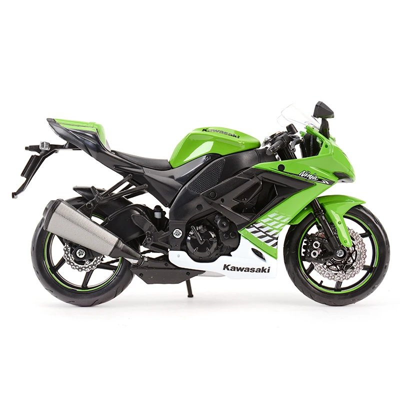 Коллекционные модели мотоциклов Maisto 1:12 Kawasaki Ninja ZX 10R Black Die Cast хобби|Модели