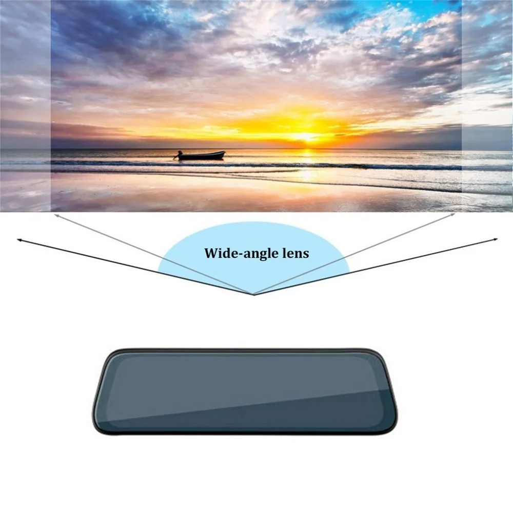 10 дюймов LED дальнего Регистраторы Hd 1080P супер Широкий формат Ночное видение с заднего вида Камера Регистраторы автомобильные аксессуары