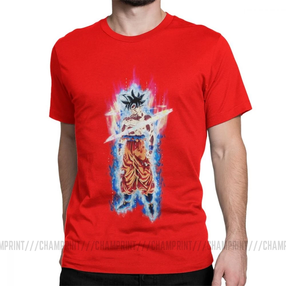 Goku Beerus Dragon Ball, мужские футболки, Vegeta Dbz, аниме, Harajuku, Забавные футболки, короткий рукав, вырез лодочкой, футболки, чистый хлопок, рисунок - Цвет: Красный