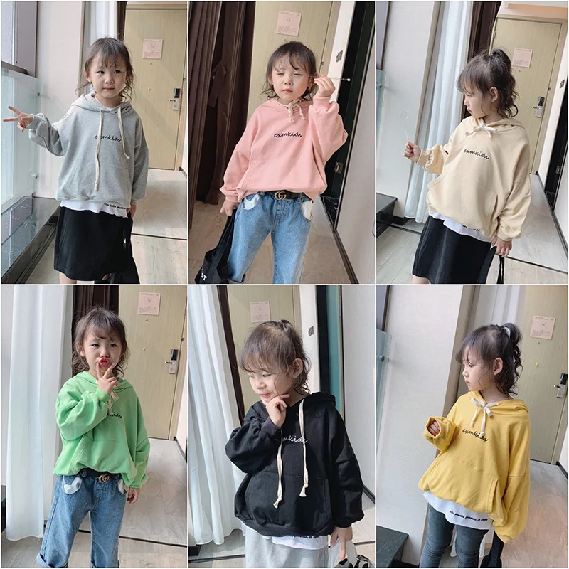 Осень 2019 новый стиль детская вышивка с буквами пальто капюшоном для мальчиков