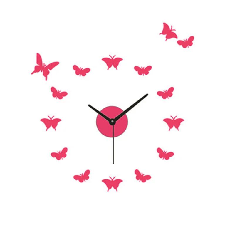 

Butterfly Wall Clock High-End Silent Fashion Home Clocks Acrylic Clocks Creative Diy Dormitory Bedroom Clocks Without Battery