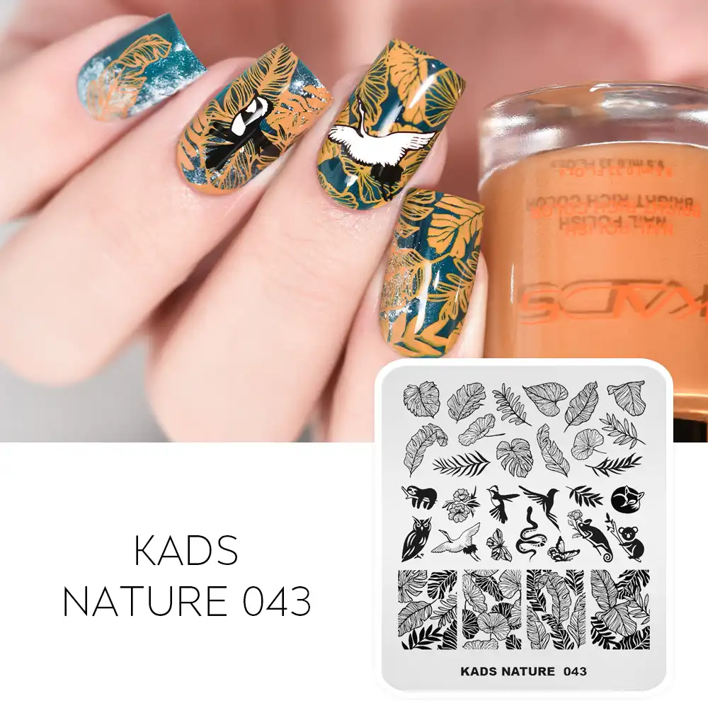 Arieslibra Tropische Pflanze Bild Nagel Kunst Stanzen Platte Schlange Koala Eule Muster Design Stempel Vorlage Fur Nagel Manikure Schablone Aliexpress