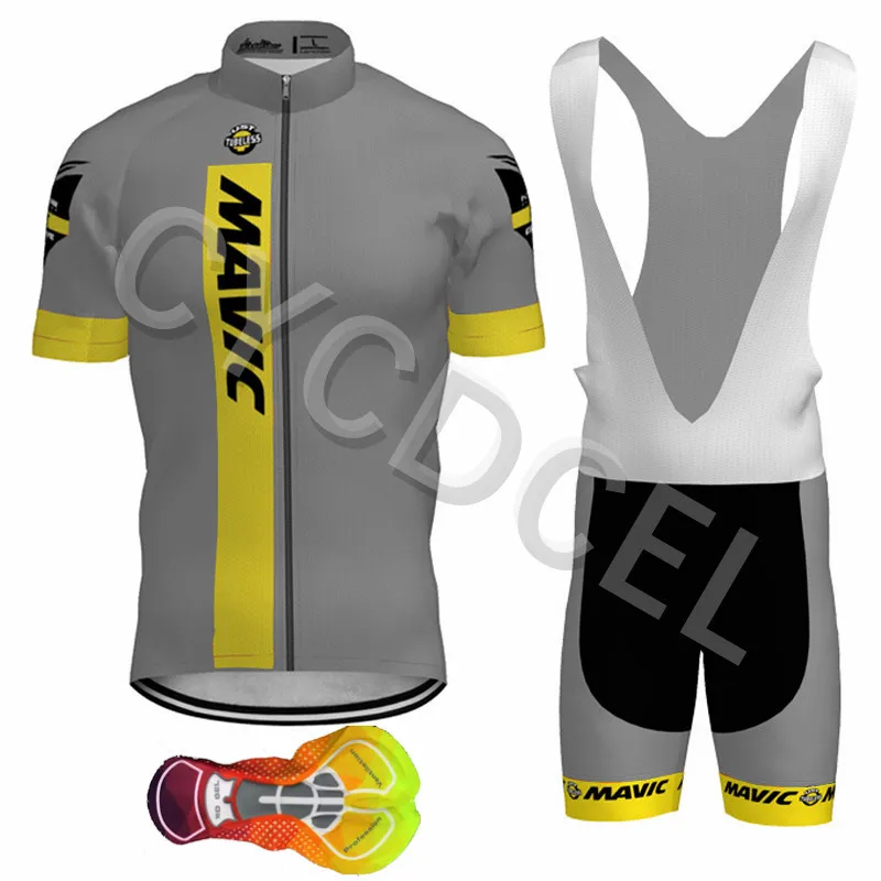 MAVIC, комплекты Джерси для велоспорта, MTB рубашки, дышащая велосипедная одежда, быстросохнущие спортивные топы, 16D гелевые шорты, Ropa Ciclismo Maillot - Цвет: cycling set 10