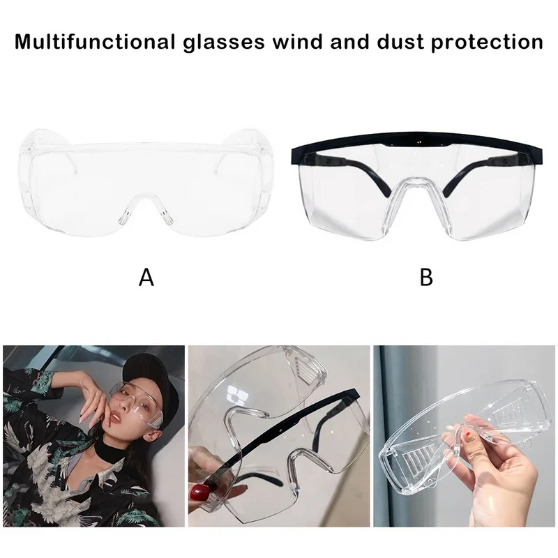 

1pc Labor Protection Splash-proof Transparent For Outdoor Anti-fog Sand-proof Riding Anti-shock Safety Riding Glasses