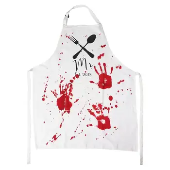 

1Pc Kitchen Cooking Apron Cotton Waist Cloth Sleeveless Serving Apron Breathable Hanging Neck Apron Halloween Dress Up Prop
