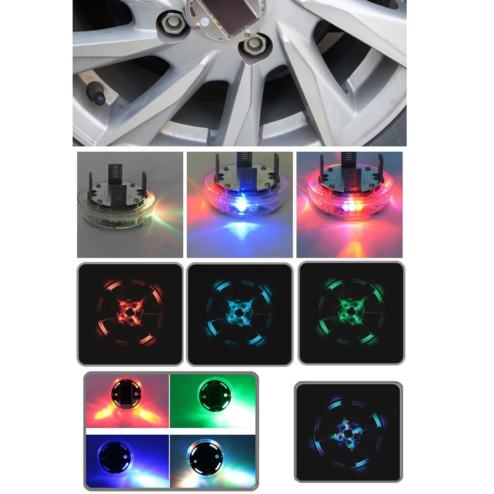 

Wheel Light Solar LED Flash Tire Tyre Valve Cap Lamp Bulbs Waterproof 6.5*4CM