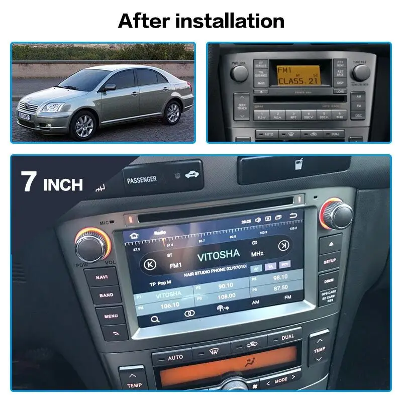 Perfect Android 9.0 Octa Core Car DVD Player For Toyota Avensis 2002-2008 T250 Car GPS Navigation Stereo multimedia auto headunit Wifi 1
