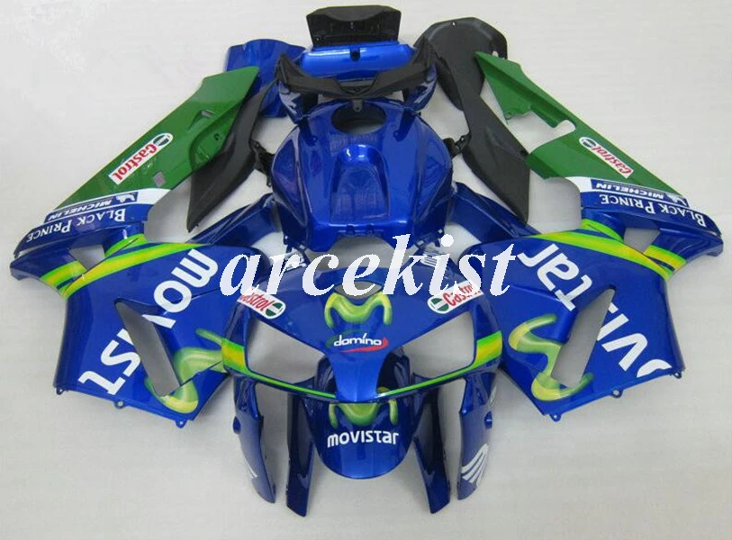 4 подарки ABS мотоцикл обтекатель комплект подходит для CBR600RR F5 2005 2006 05 06 cbr600 600RR Кузов Набор все черный - Цвет: blue green