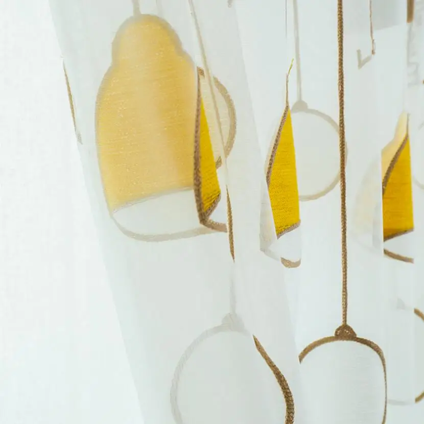 Оконная занавеска люстра дизайн детская комната мультфильм Корейский минималистичный на заказ гостиная сетка занавеска прозрачная ткань X620#30