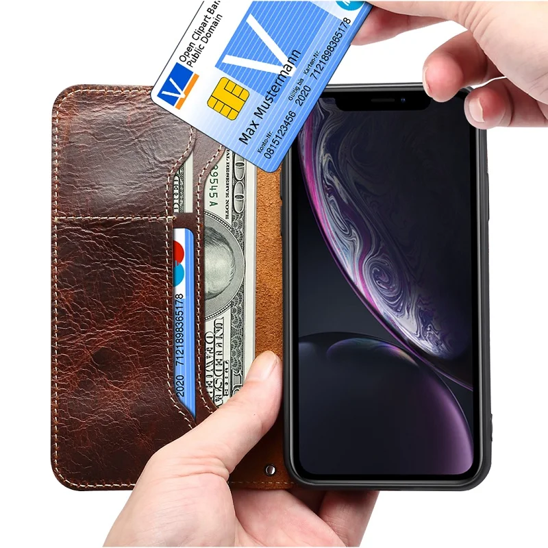Solque настоящая натуральная кожа флип чехол для iPhone X XS Max XR 10 телефона Роскошный