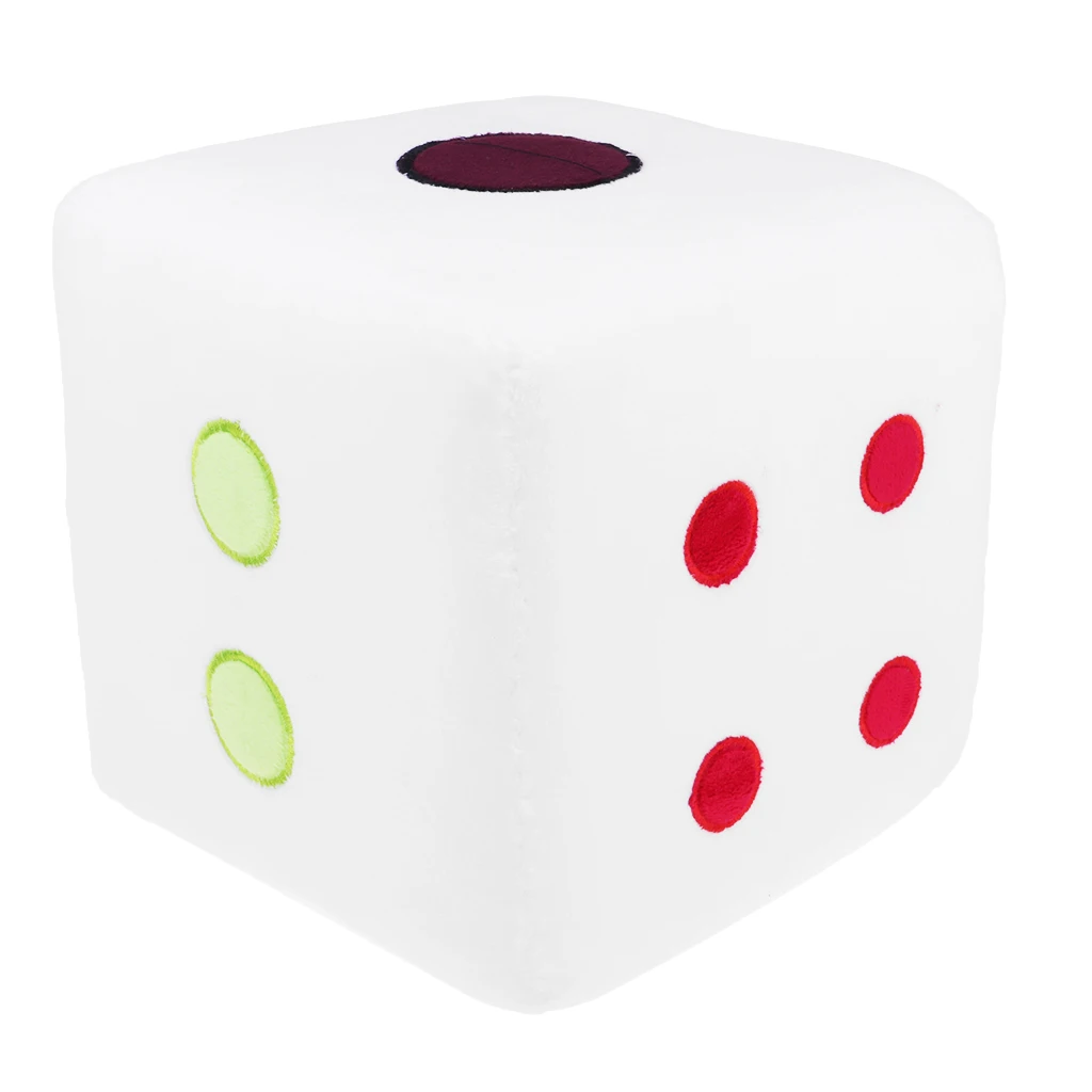 Creative Foam plush pillow Large Stuffed Dice Toy 20cm Length for Playing Teaching Materials D