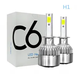 C6 carro led farol de alumínio aviação ip68 proteção nível carro led farol 360 graus luz cob fonte luz