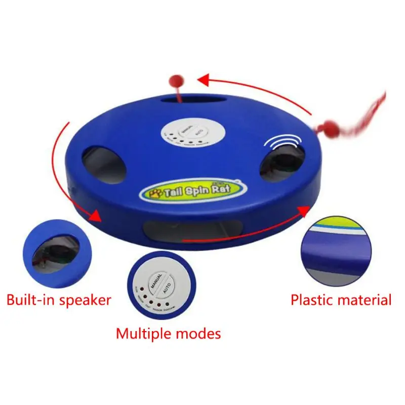 Электрический Забавный Кот Игрушка Автоматическая многопозиционная Регулируемая Pet хвост спин игрушки для крыс