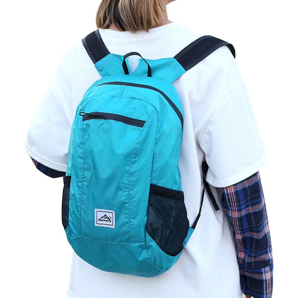 

AA Unisex Shoulder Bags Solid Color Waterproof Zipper Closure Large Capacity Adjustable Wide Mesh Straps Wild Outdoor Bag