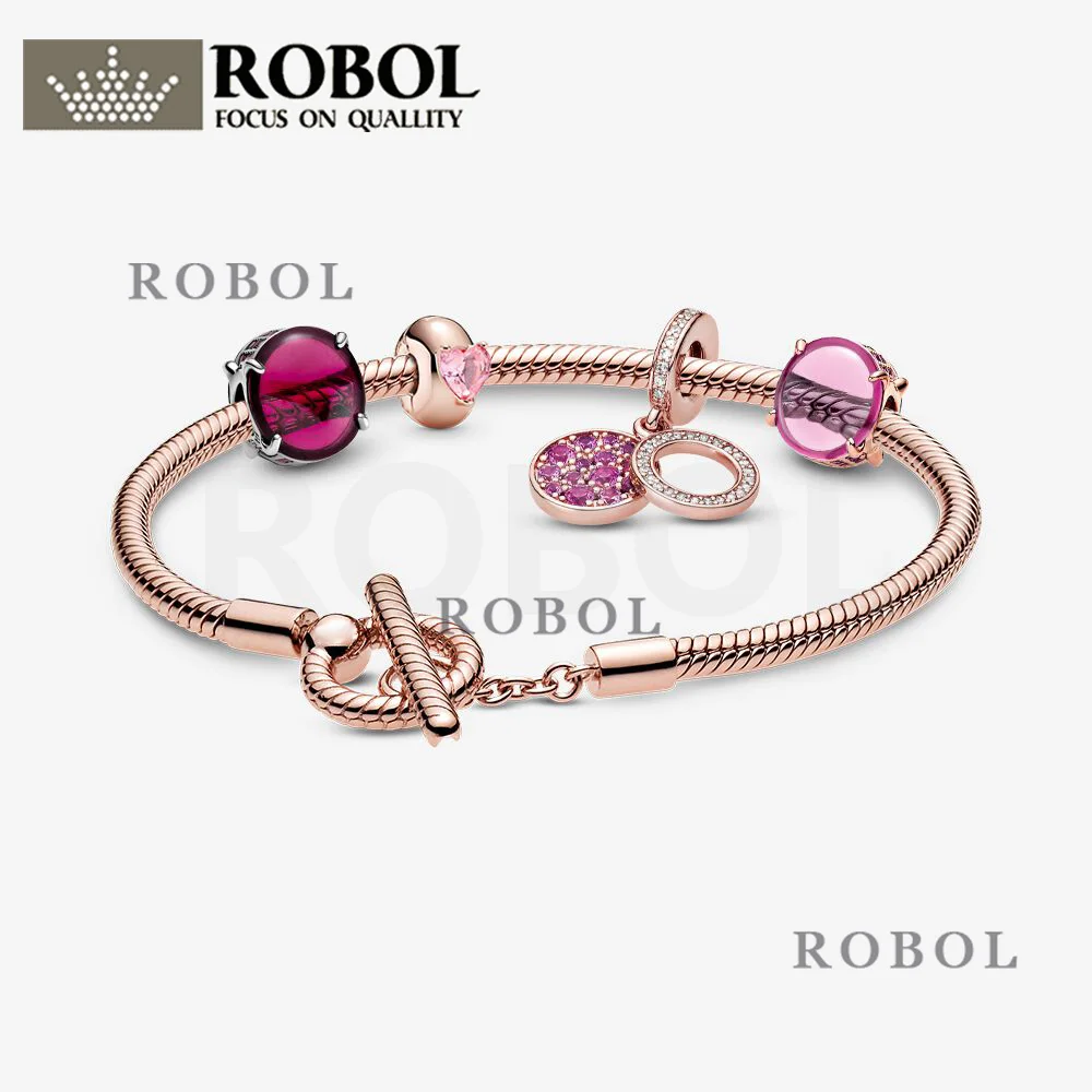 

PDB SL High Quality 925 Series New Product Sterling Silver Fashion Charm Bracelet DIY Bead Charm Female Bracelet Jewelry Gift