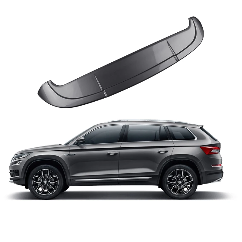 Fit For Skoda Kodiaq to Carbon Fiber Rear Spoiler Car External White Black Spoiler Trunk Boot Tail Wing Car Styling - Цвет: grey