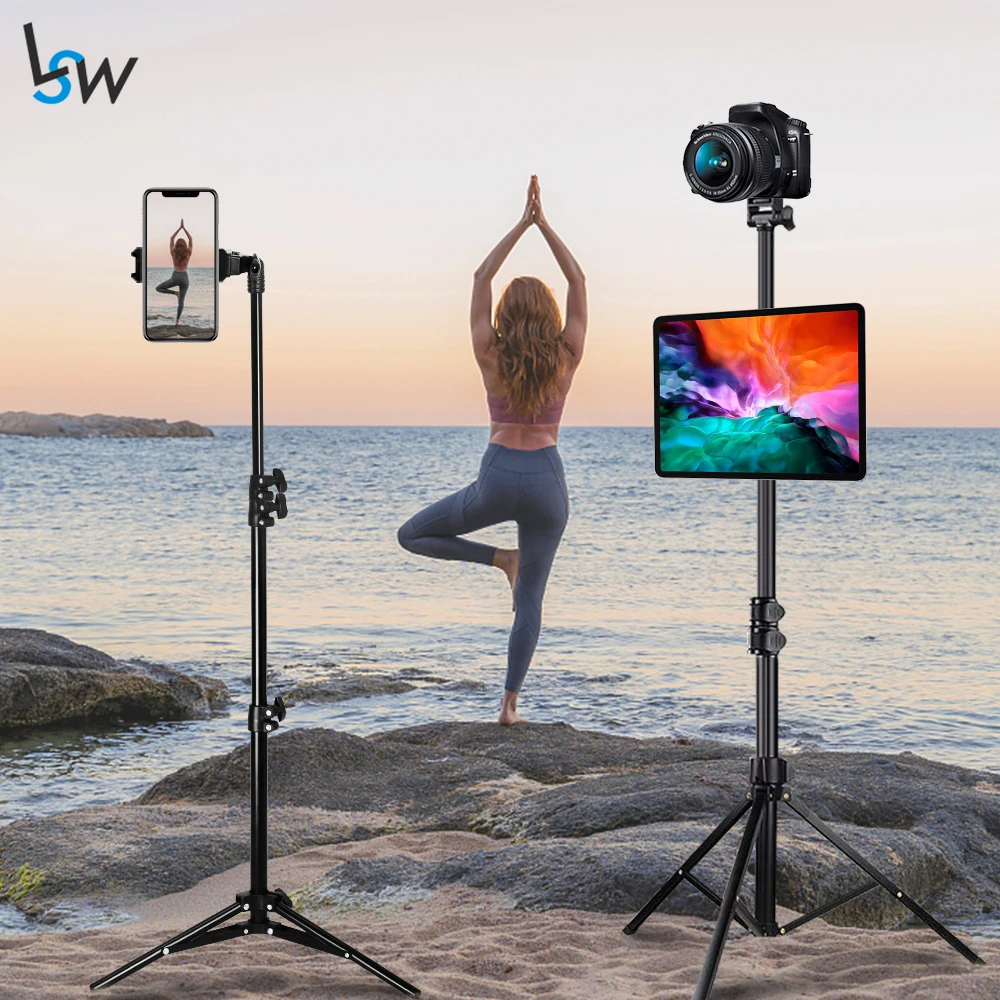 Aluminum Mobile Phone Tripod Stand with Bluetooth for iPhone iPad Tablet Camera Selfie Stick Tripod for Vlog YouTube Live Tiktok - ANKUX Tech Co., Ltd