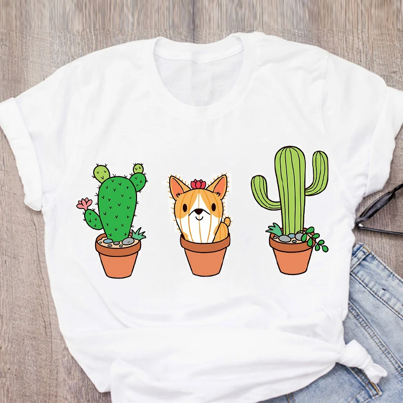 

Women Graphic Plant Lady Sweet Floral 90s Cute Lady Print Summer Lady Tops T-Shirt Shirt Womens Clothing T Shirt