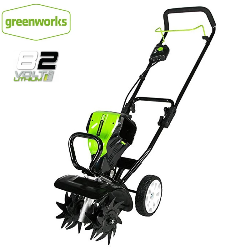 GREENWORKS 82V 10&quot Hand Push Power Tiller/Cultivator Rotary Cropper Small Farm Machinery Walking Cultivator Battery Not Included |
