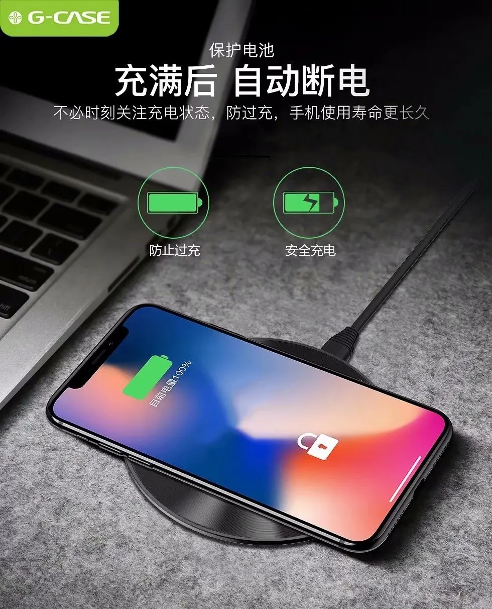 Беспроводное зарядное устройство 10 Вт Qi для Samsung iphone HUAWEI Беспроводная зарядная