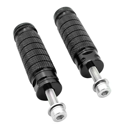 Универсальный мото M8 8 мм подставки для ног peg педали Peg Для Kawasaki Yamaha KTM Suzuki Honda Мотокросс Rearset задние наборы - Цвет: Черный