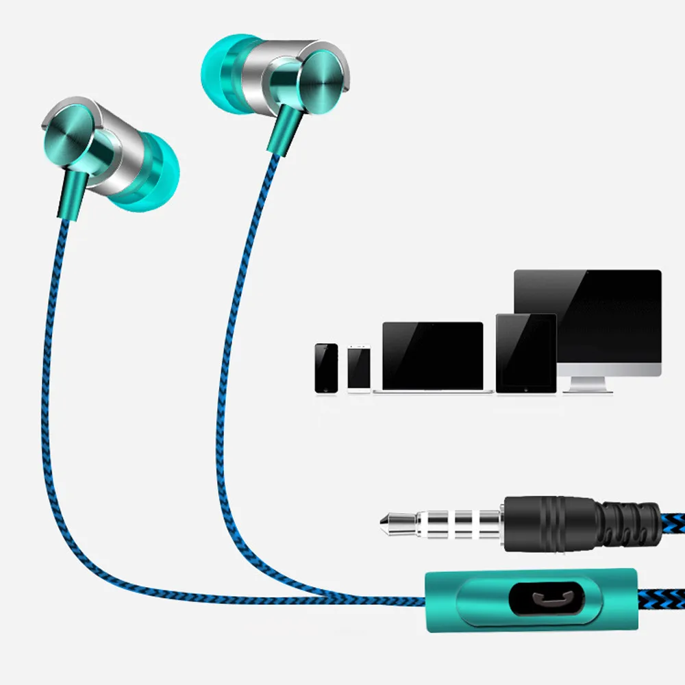 Universal 3 5mm In Ear Stereo Earbuds Earphone With Mic for Android IOS Phone MP3