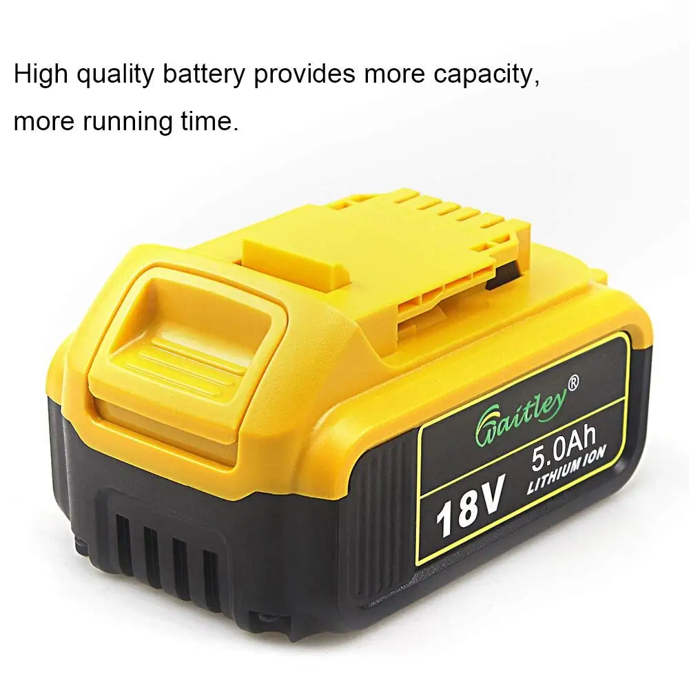 Waitley 18 V 5.0Ah MAX XR батарея Электроинструмент Замена для DeWalt DCB184 DCB181 DCB182 DCB200 20V 5A вольт