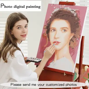 

Personality Photo Customized DIY Oil Paint Paintings By Numbers Picture Drawing by Numbers Canvas Coloring by Numbers Acrylic