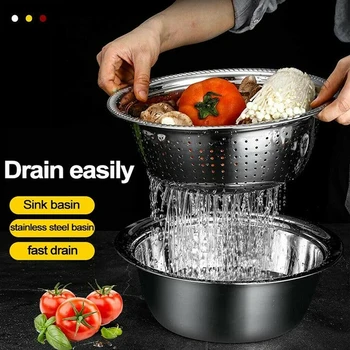

Creativity Multifunctional Stainless Steel Grater Basin Grater Grating Basin Household Products Kitchen Accessories