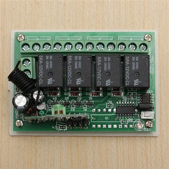 

HOT~12V relay 4CH 433MHz wireless RF Remote Control Switch Transmitter +Receiver