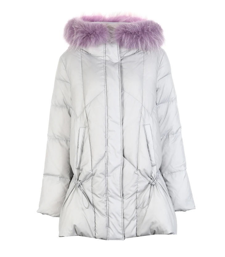 Vero Moda Съемная енотовым мехом капюшоном пуховая куртка пальто женская| 318423539