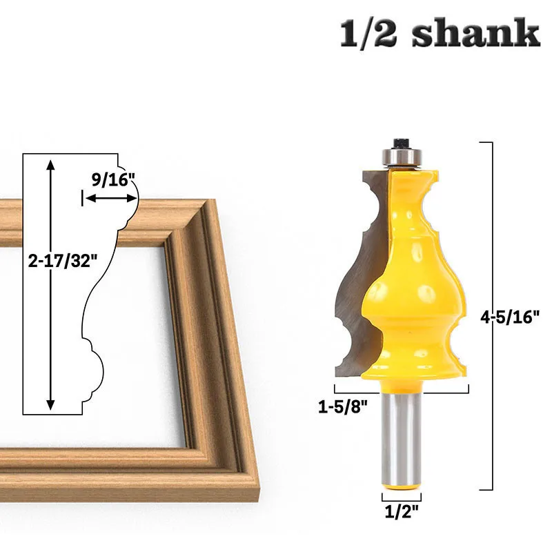 1 шт. хвостовик 12 7 мм элегантная большая фоторамка Формовочное сверло для дерева