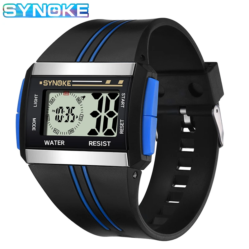 SYNOKE Outdoor Sports Watches Mens relogio masculino LED Digital Wristwatches Waterproof Clock Men Male Multifunction Watch | Наручные