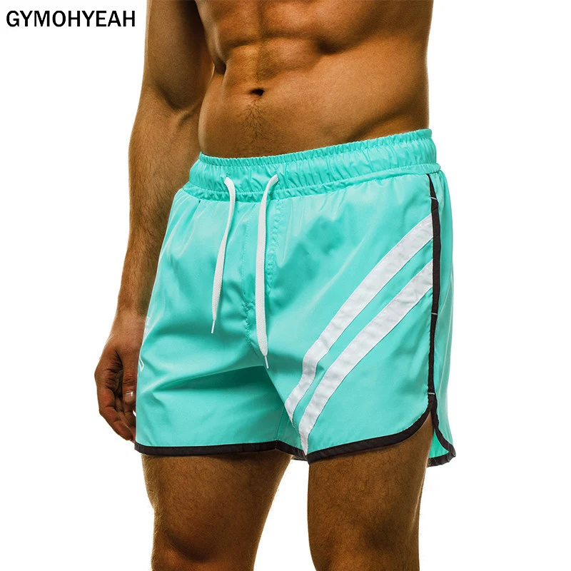 Летние мужские спортивные шорты для фитнеса, бодибилдинга, бегунов, быстросохнущие, крутые шорты, штаны, мужские повседневные пляжные Брендовые спортивные штаны